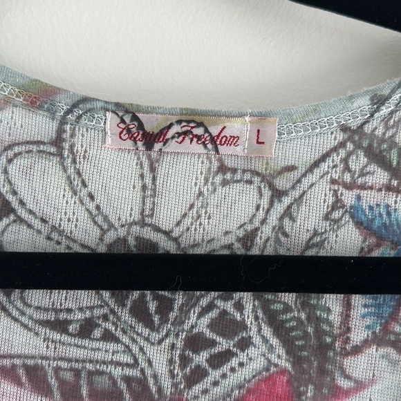 CASUAL FREEDOM | Long Floral Print Baby Doll Tank - Picture 4 of 7